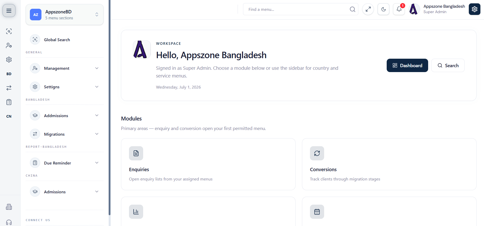 User management — filter, search, and status at a glance